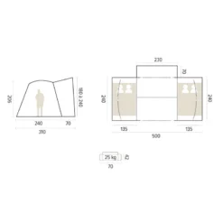 Auvent De Camping-car Gonflable NORTH TWIN -Camping Soldes Magasin auvent camping car gonflable north twin 4