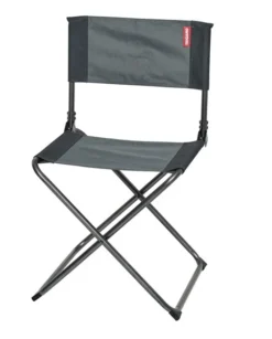 Chaise Camping Pliante Gris Noir