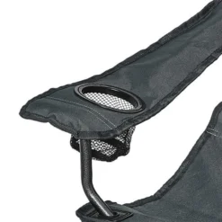 Fauteuil Camping ACIER Gris Noir -Camping Soldes Magasin fauteuil acier gris noir 2