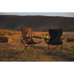 Fauteuil Camping ACIER Gris Noir -Camping Soldes Magasin fauteuil acier gris noir 5