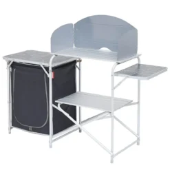 Meuble De Cuisine Avec Desserte Gris/noir 5 Meuble De Cuisine Avec Desserte Gris/noir -Camping Soldes Magasin meuble cuisine desserte gris noir 2