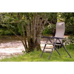 Fauteuil Camping Alu Dossier Haut SLIM Moka -Camping Soldes Magasin product 14